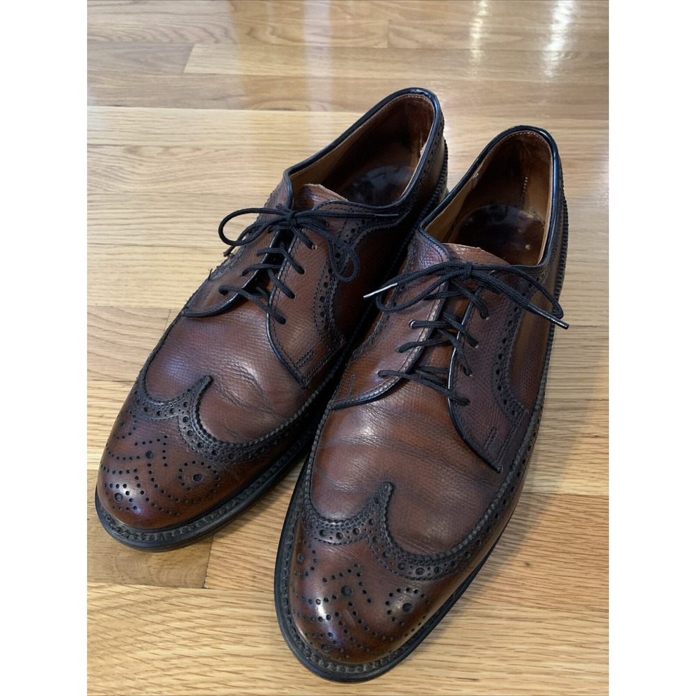 QUODDY Made in‎ USA Mens Wingtip Scottish Grain Leather Shoes 10 D Vintage